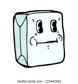 cartoon box with face
