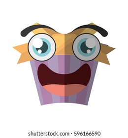 cartoon box gift birthday shadow vector illustration eps 10