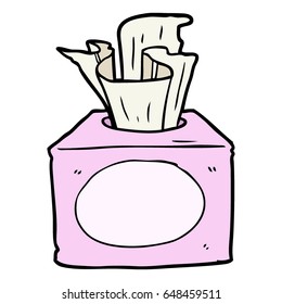 caja de dibujos animados de tejidos