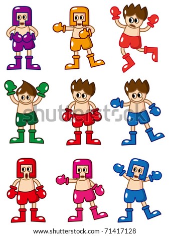 Cartoon Boxer Icon Stock Vector (Royalty Free) 71417128 - Shutterstock