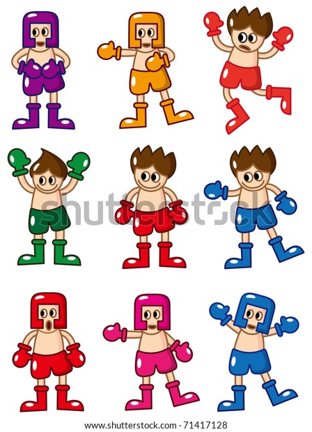 Cartoon Boxer Icon Stock Vector (Royalty Free) 71417128