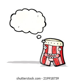 cartoon boxer shorts with thought bubble
