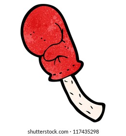 guante de boxeo de dibujos animados
