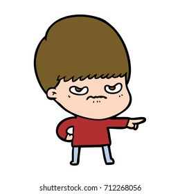 niño de engaño de dibujos animados: vector de stock (libre de regalías ...