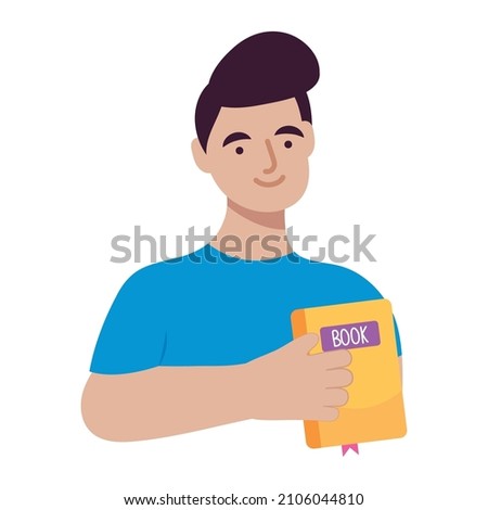 cartoon boy with a academic book
