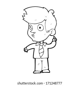 cartoon boy asking question