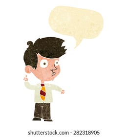 cartoon boy asking question with speech bubble