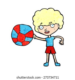 cartoon boy and ball