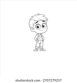 Niño dibujos animados en