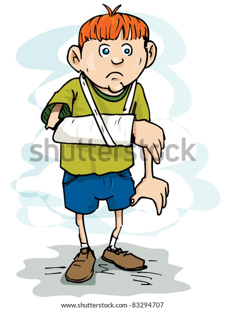 guy with arm sling clipart