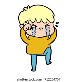 cartoon boy crying