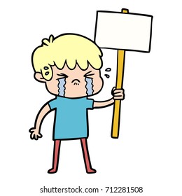 cartoon boy crying