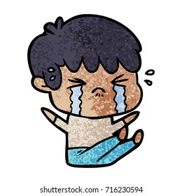 cartoon boy crying