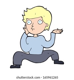 cartoon boy doing crazy dance