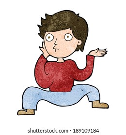 cartoon boy doing crazy dance