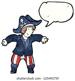 als Pirat verkleideter Cartoon-Junge