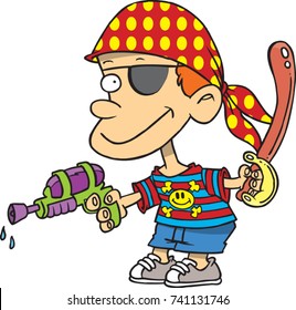 cartoon boy dressed up as a pirate