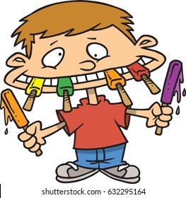 Kid Eating Popsicle Stock Illustrations, Images & Vectors | Shutterstock