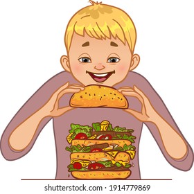 ハンバーガー 食べる のイラスト素材 画像 ベクター画像 Shutterstock