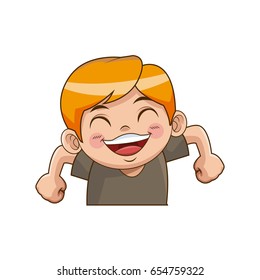 cartoon boy emotion expression friendly fun