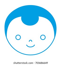 cartoon boy face icon