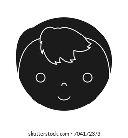cartoon boy face icon