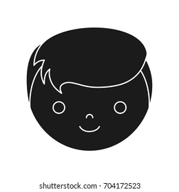 cartoon boy face icon