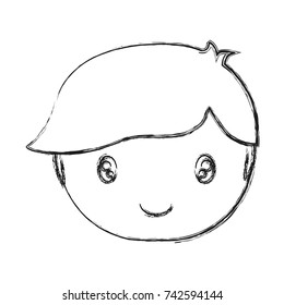 cartoon boy face icon