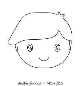 cartoon boy face icon
