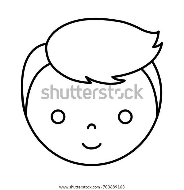 Cartoon Boy Face Icon Stock Vector (Royalty Free) 703689163 | Shutterstock