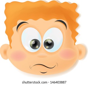 Cartoon boy with funny face