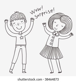 Cartoon Boy Girl Stock Vector (Royalty Free) 38464873 | Shutterstock