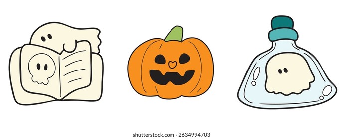 Cartoon, boy and girl, element, Halloween, fantasy, character, illustration