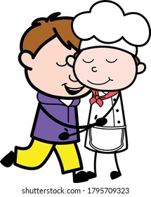 Cartoon Boy Giving a Hug Character Design Illustration