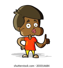 cartoon boy giving thumbs up