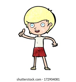 cartoon boy giving thumbs up symbol