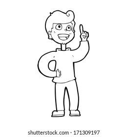 cartoon boy with great idea