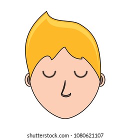 cartoon boy head icon