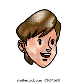 cartoon boy head sport design graphic