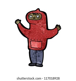 cartoon boy in hooded sweatshirt