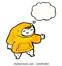 cartoon boy in hooded top