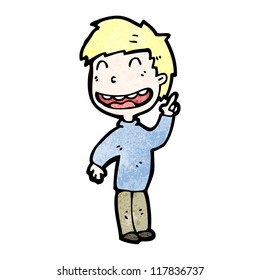 cartoon boy with idea