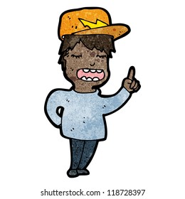 caricaturista con idea