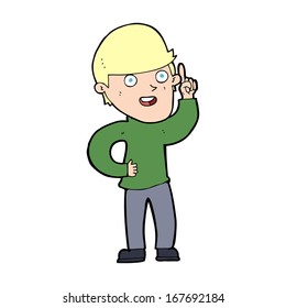 cartoon boy with idea