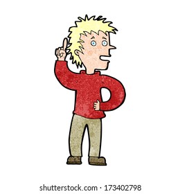 cartoon boy with idea