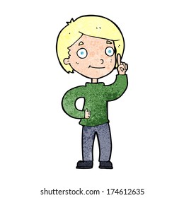 cartoon boy with idea