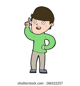 cartoon boy with idea