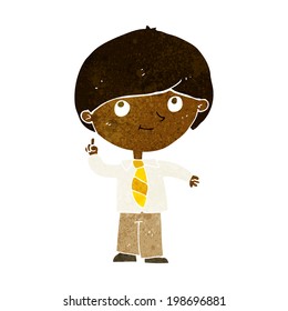 cartoon boy with idea