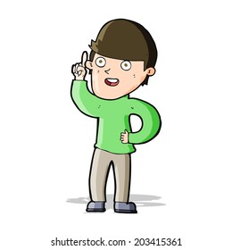 cartoon boy with idea