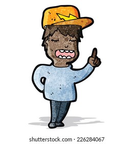 caricaturista con idea
